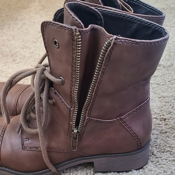 Report combat boots. Brown, size 8. Worn 1 time - Picture 3 of 8